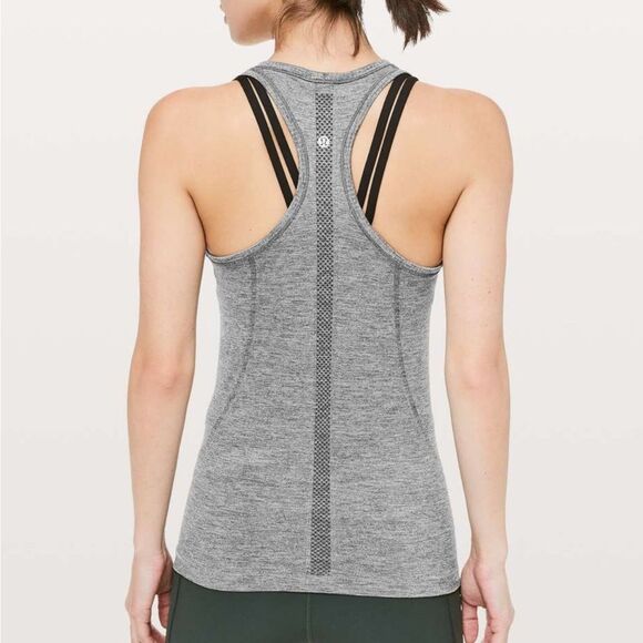 RARE EUC - Lululemon Swiftly Tech Racerback *Sparkle
Black / White / Silver Sz 6 - Picture 3 of 9